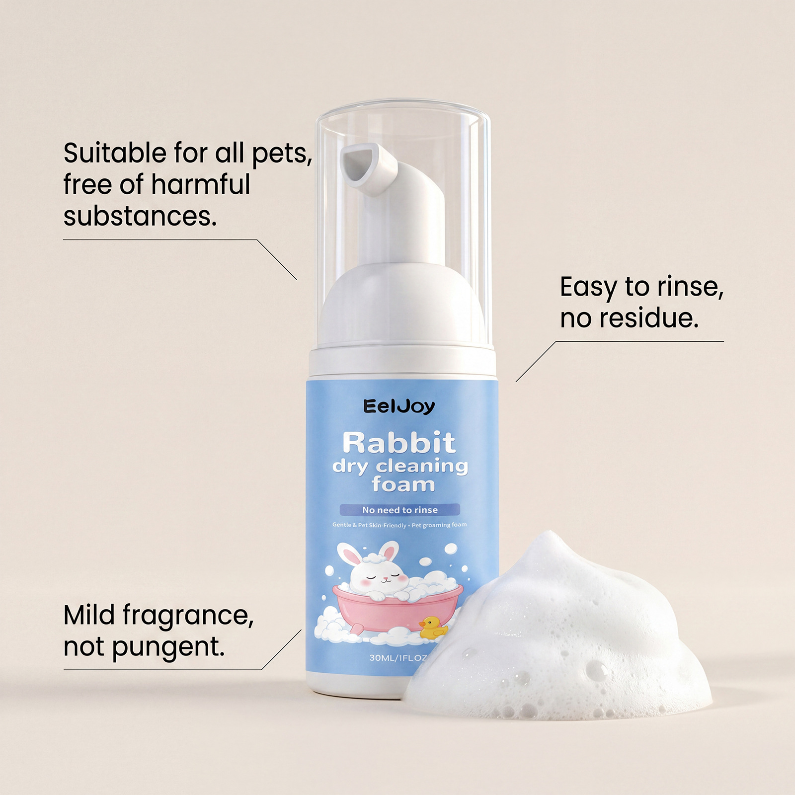 Mousse nettoyante hydratante e - Hair Care Natural Ingredients avis et prix